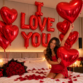 I LOVE YOU Red Balloon Set – Romantic Room Decoration