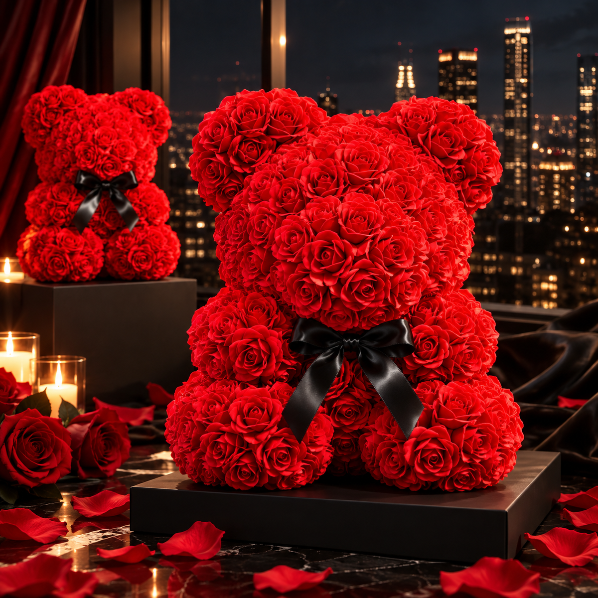 Eternal Rose Teddy Bear Gift Box 28cm