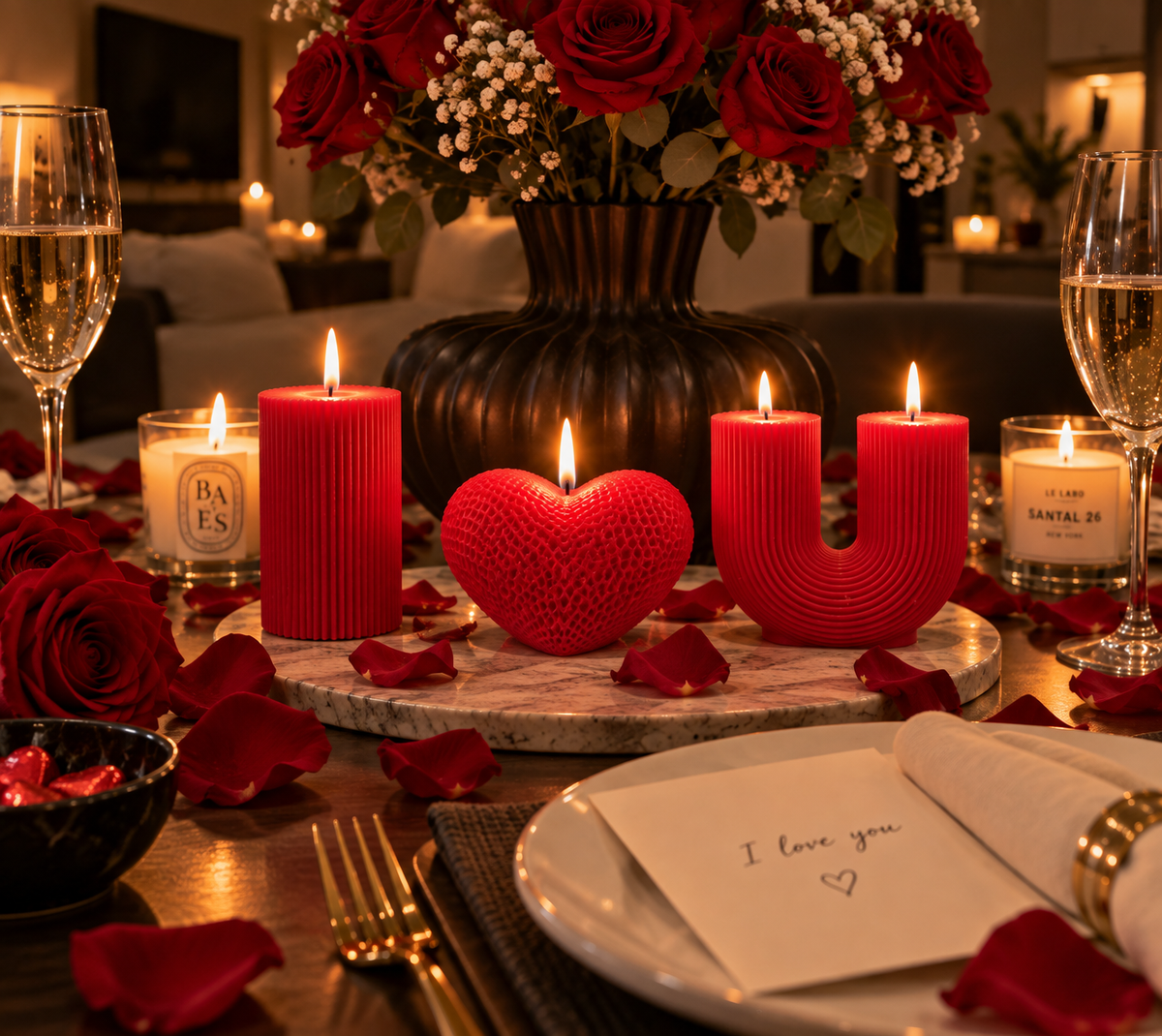 I Love You – Romantic Scented Candle Gift Set