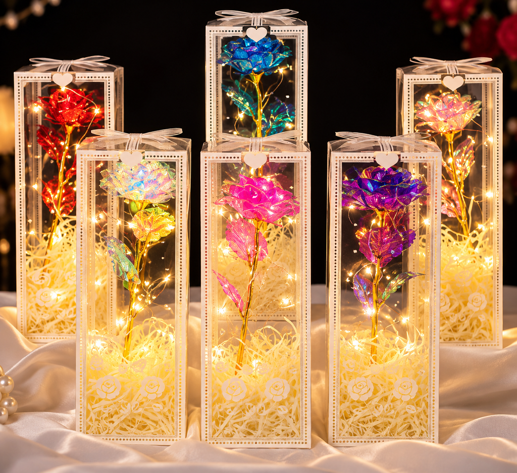 Enchanted Eternal Rose – LED Light-Up Flower Gift Box