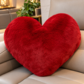 Oversized Heart Cushion – Soft Plush Red Pillow